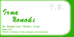 irma monoki business card